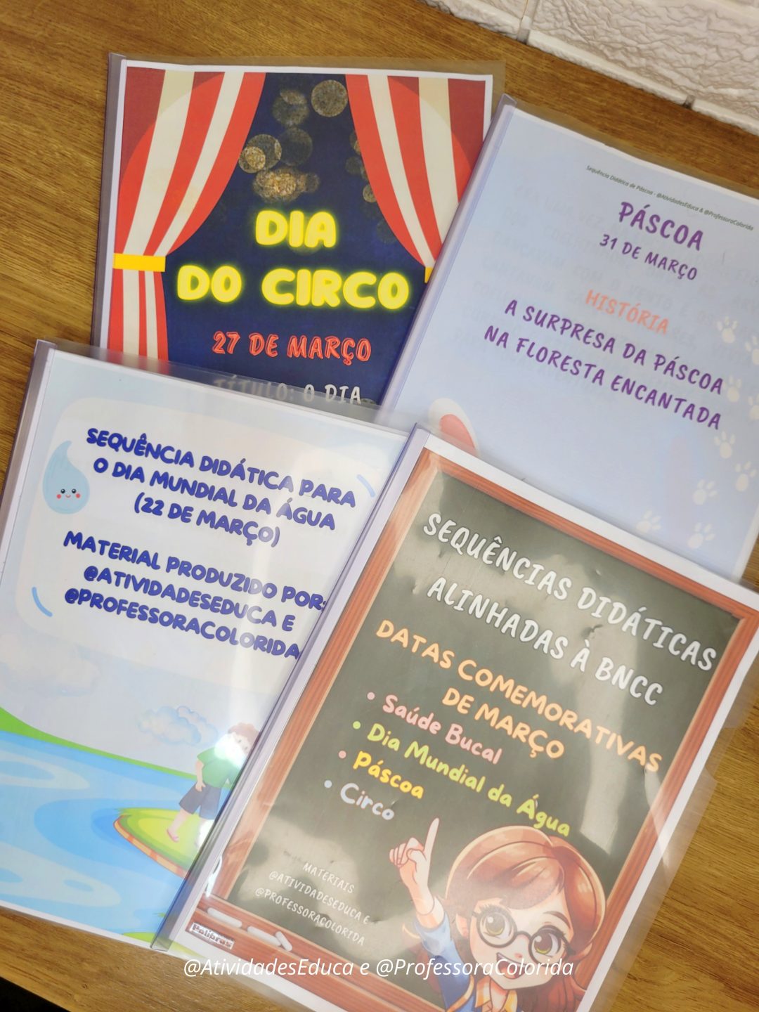 Combo Sequências Didáticas para Educação Infantil - Temas: Saúde Bucal, Dia Mundial da Água,  Páscoa e Dia do Circo - Material alinhado à BNCC com histórias e atividades para imprimir!