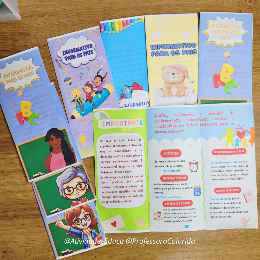 Reunião de pais - PANFLETO PARA RECADOS DE REUNIÃO DE PAIS INÍCIO DE ANO (Editável no CANVAS)