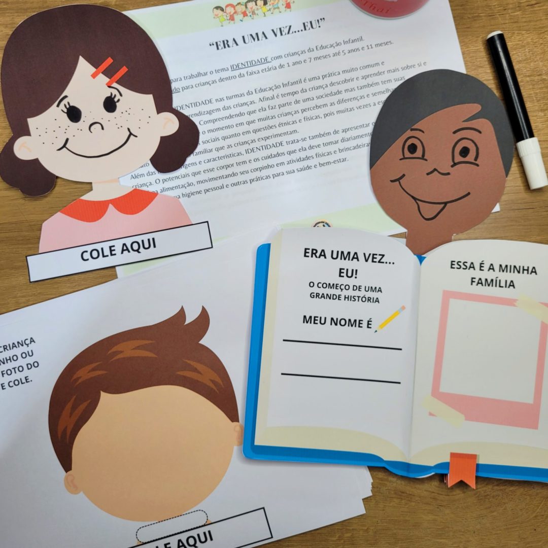 Atividade IDENTIDADE para Educação Infantil alinhado à BNCC - Livrinho "Era uma vez EU"