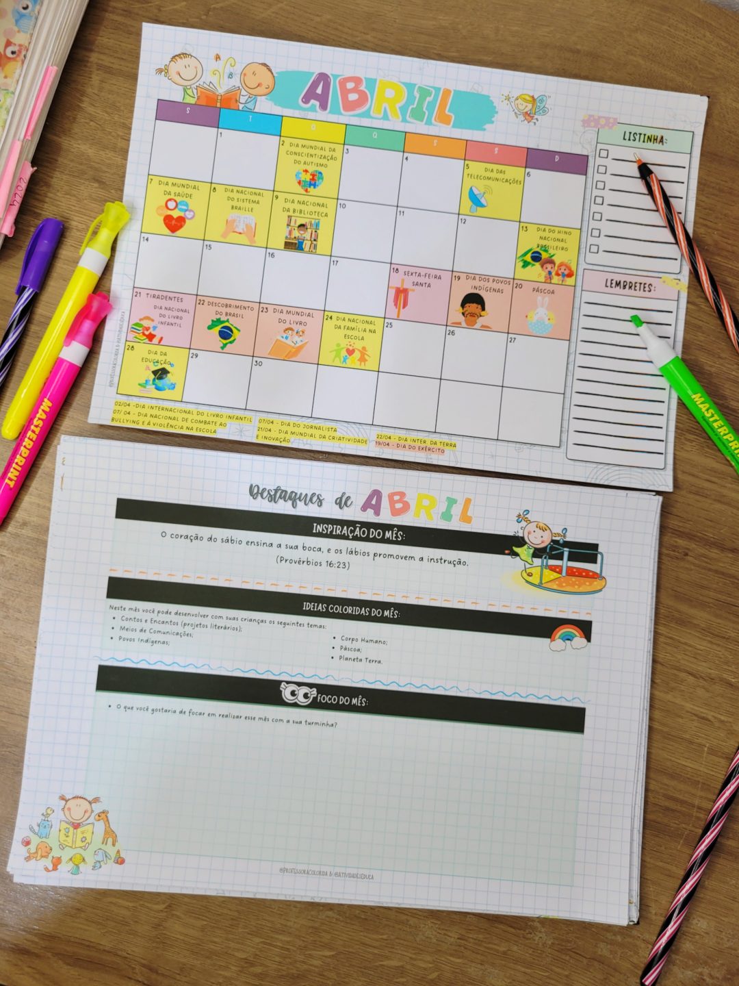 Calendário ATUALIZADO 2026 para Professoras com Datas Comemorativas Educação Infantil - Imagem 7