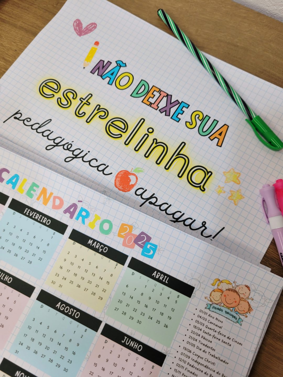Calendário ATUALIZADO 2026 para Professoras com Datas Comemorativas Educação Infantil - Imagem 6