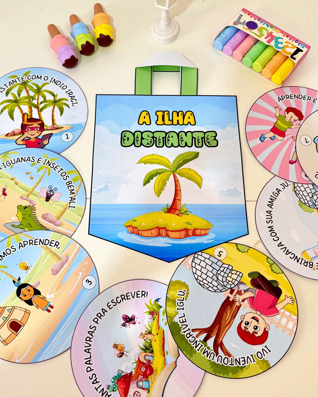 História da VOGAL I para Educação Infantil - Sacola para Contação de História – Trabalhando a Vogal I