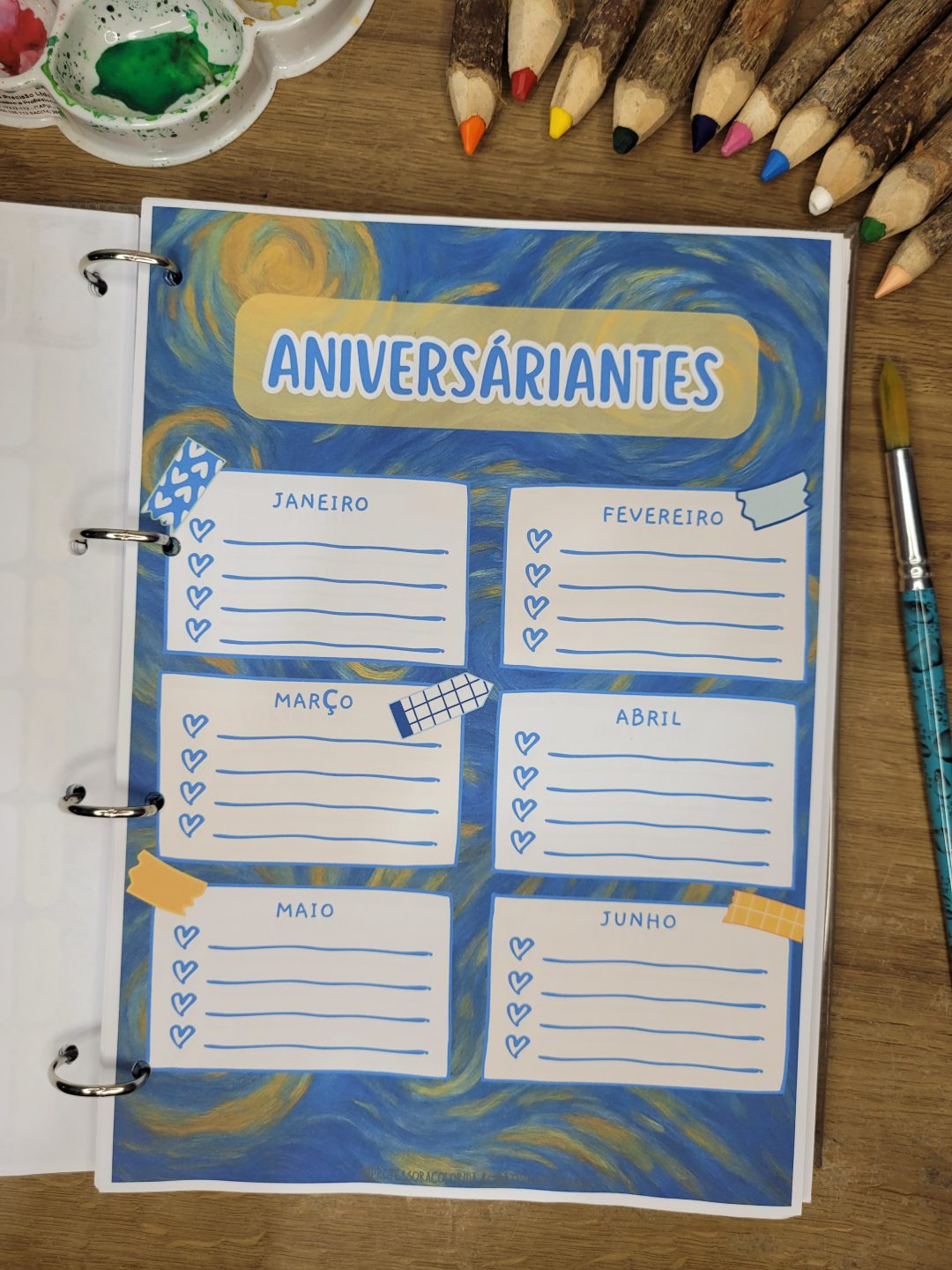 Planner criativo Van gogh para professores de arte- Use em qualquer ano! - Imagem 21