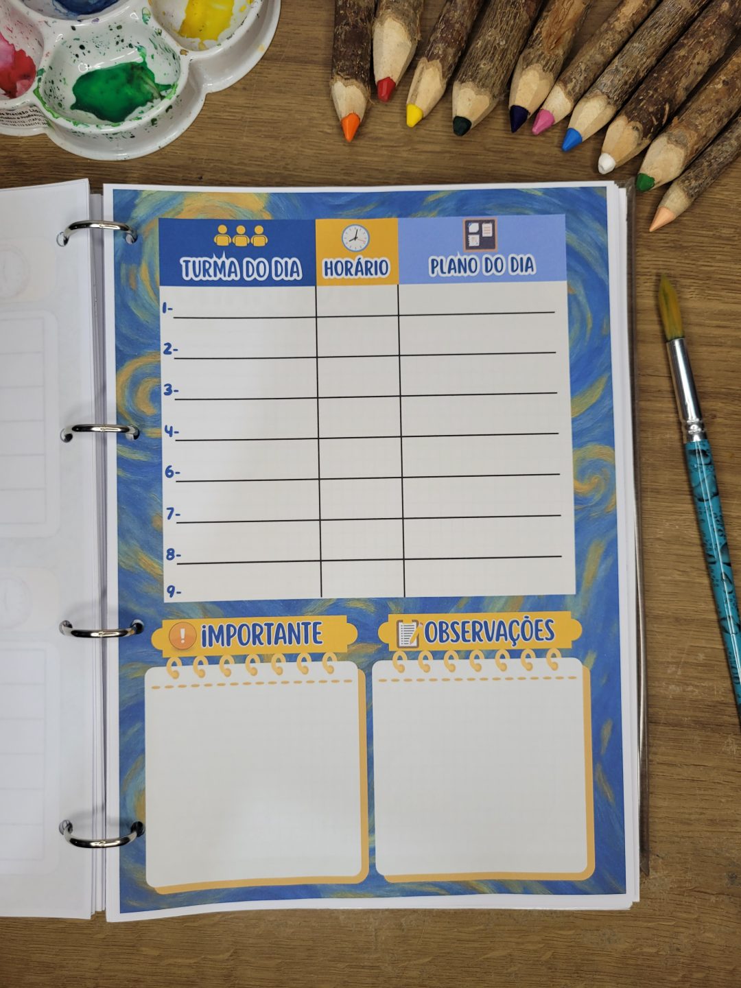 Planner criativo Van gogh para professores de arte- Use em qualquer ano! - Imagem 12