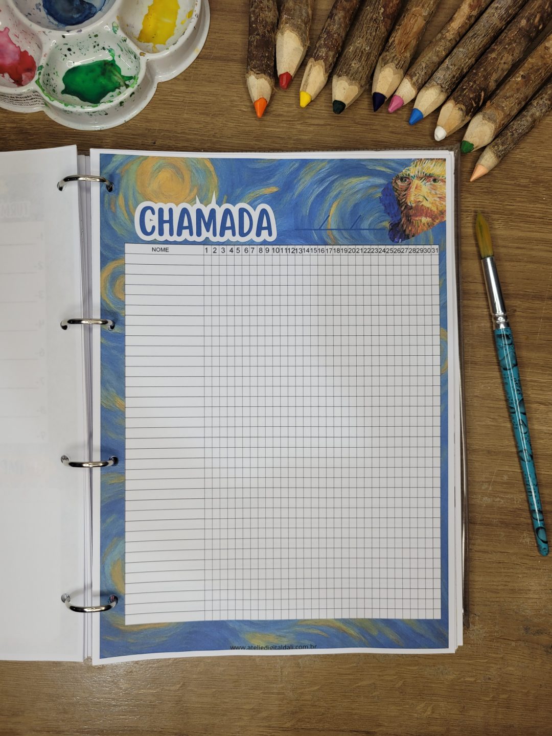 Planner criativo Van gogh para professores de arte- Use em qualquer ano! - Imagem 13