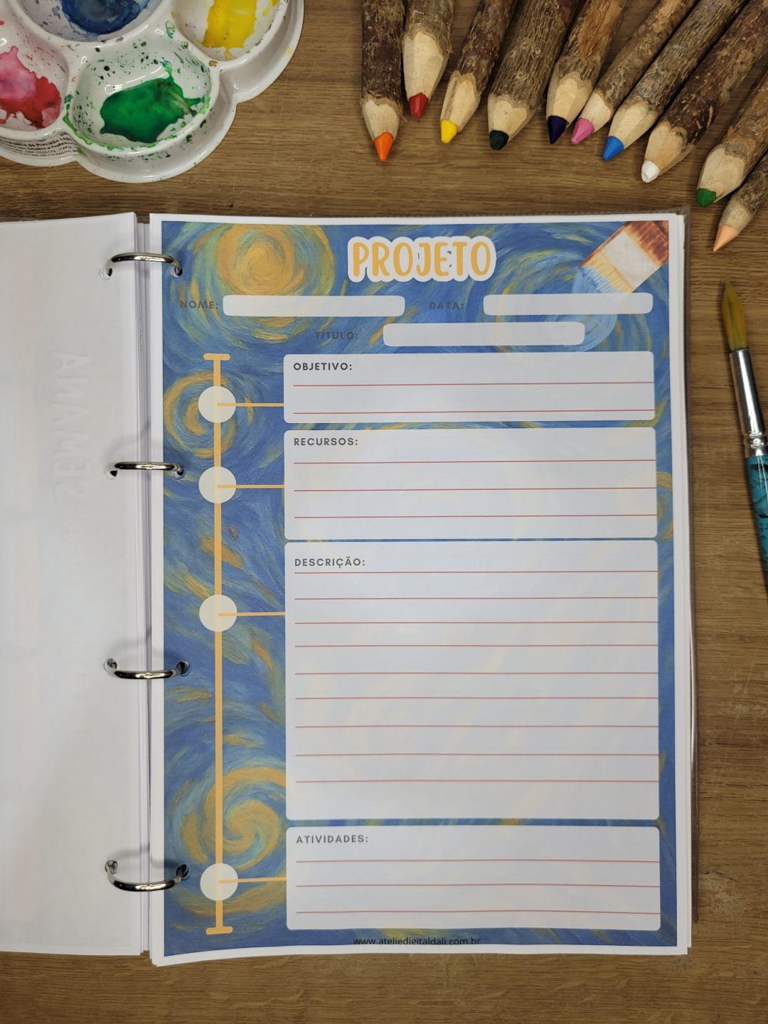 Planner criativo Van gogh para professores de arte- Use em qualquer ano! - Imagem 16