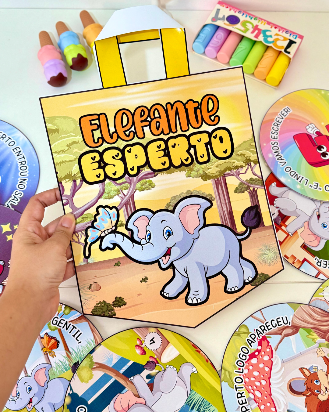 História da VOGAL E para Educação Infantil - Sacola para Contação de História – Trabalhando a Vogal E - Imagem 10