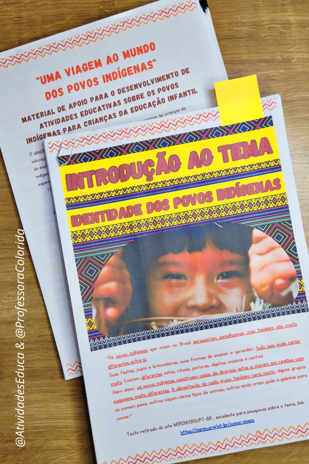 Projeto povos indígenas para educação infantil alinhado à BNCC - Sequência didática com história e atividades - Imagem 2