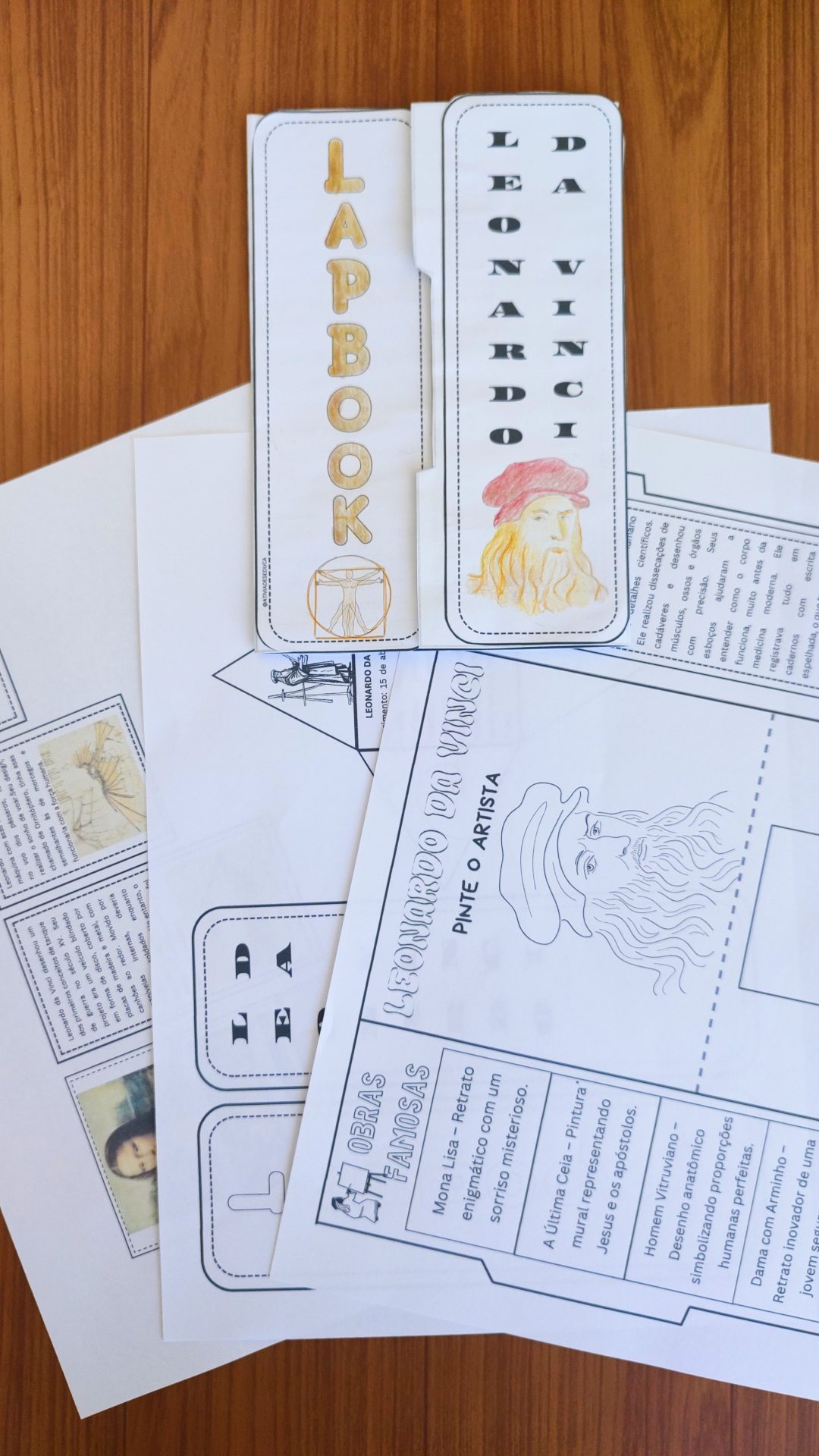 Lapbook- Leonardo Da Vinci - Imagem 2