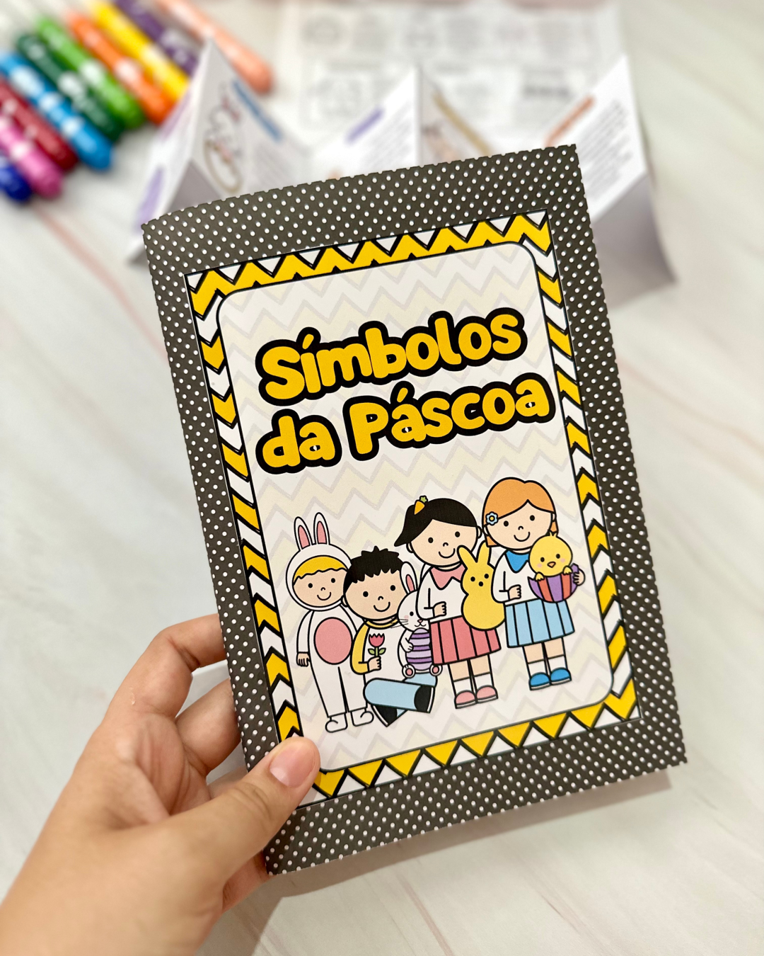 Kit de Atividades de Páscoa para Educação Infantil: Os Símbolos de Páscoa e Painel de Páscoa para colocar fotos! - Imagem 4