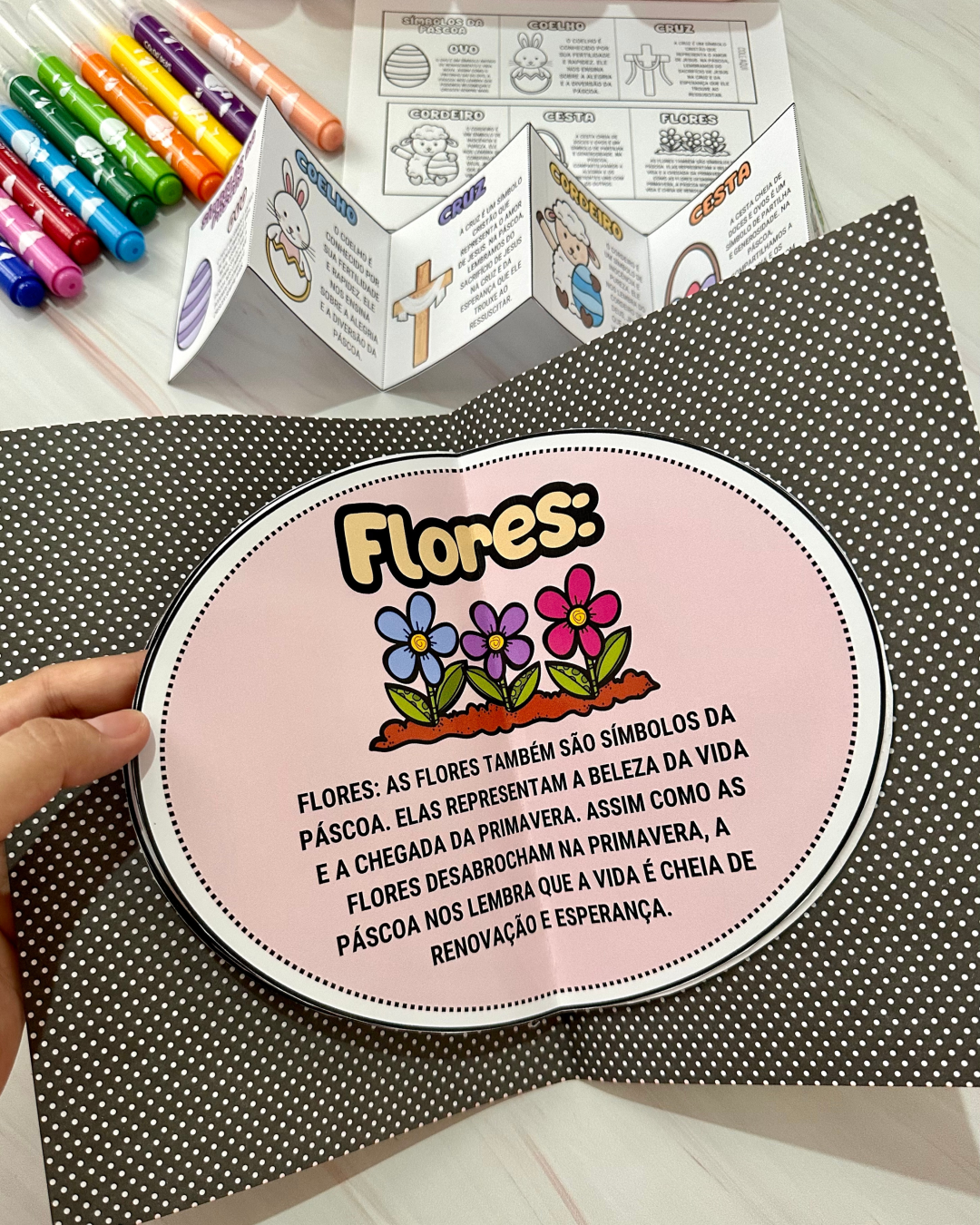 Kit de Atividades de Páscoa para Educação Infantil: Os Símbolos de Páscoa e Painel de Páscoa para colocar fotos! - Imagem 17