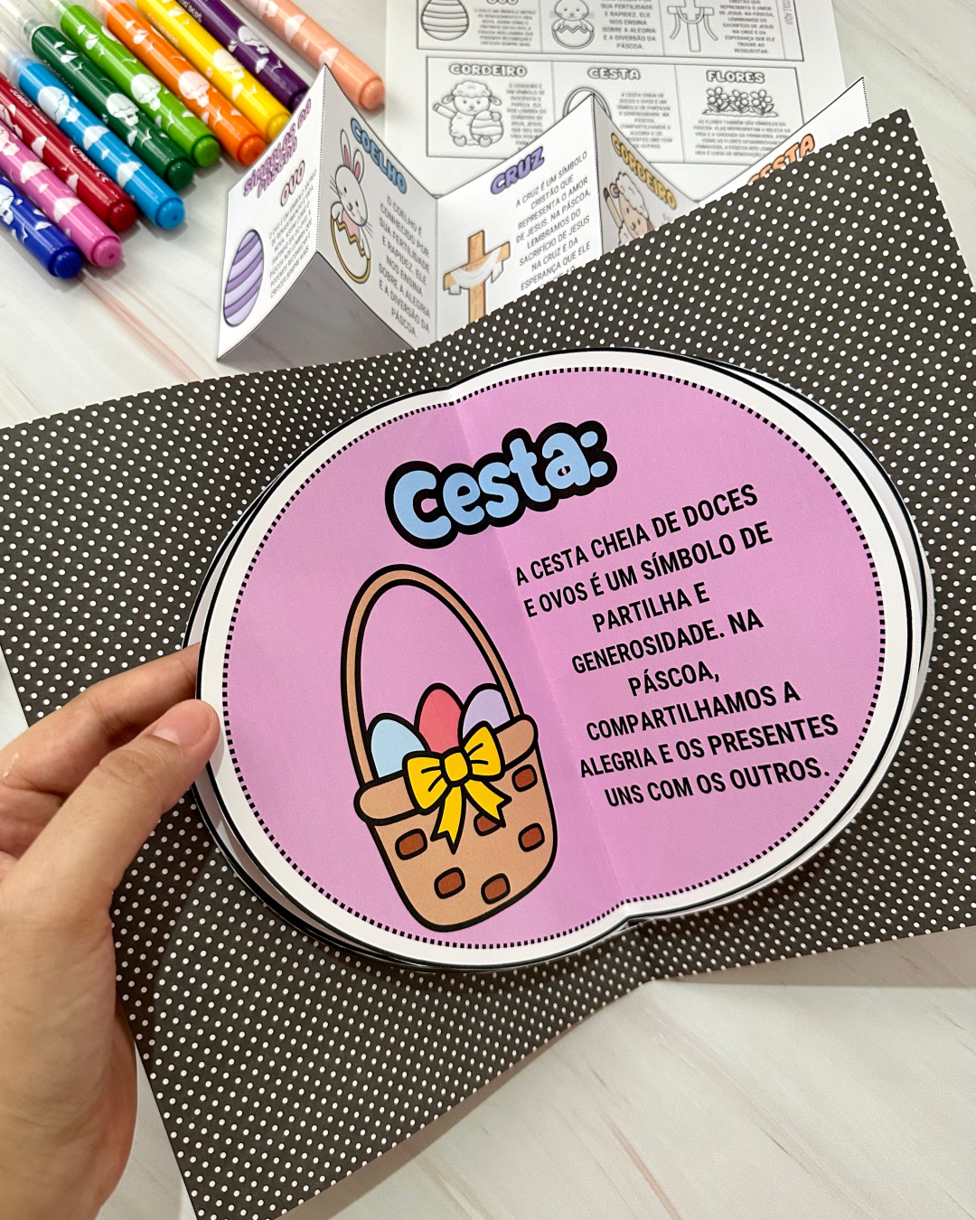 Kit de Atividades de Páscoa para Educação Infantil: Os Símbolos de Páscoa e Painel de Páscoa para colocar fotos! - Imagem 16