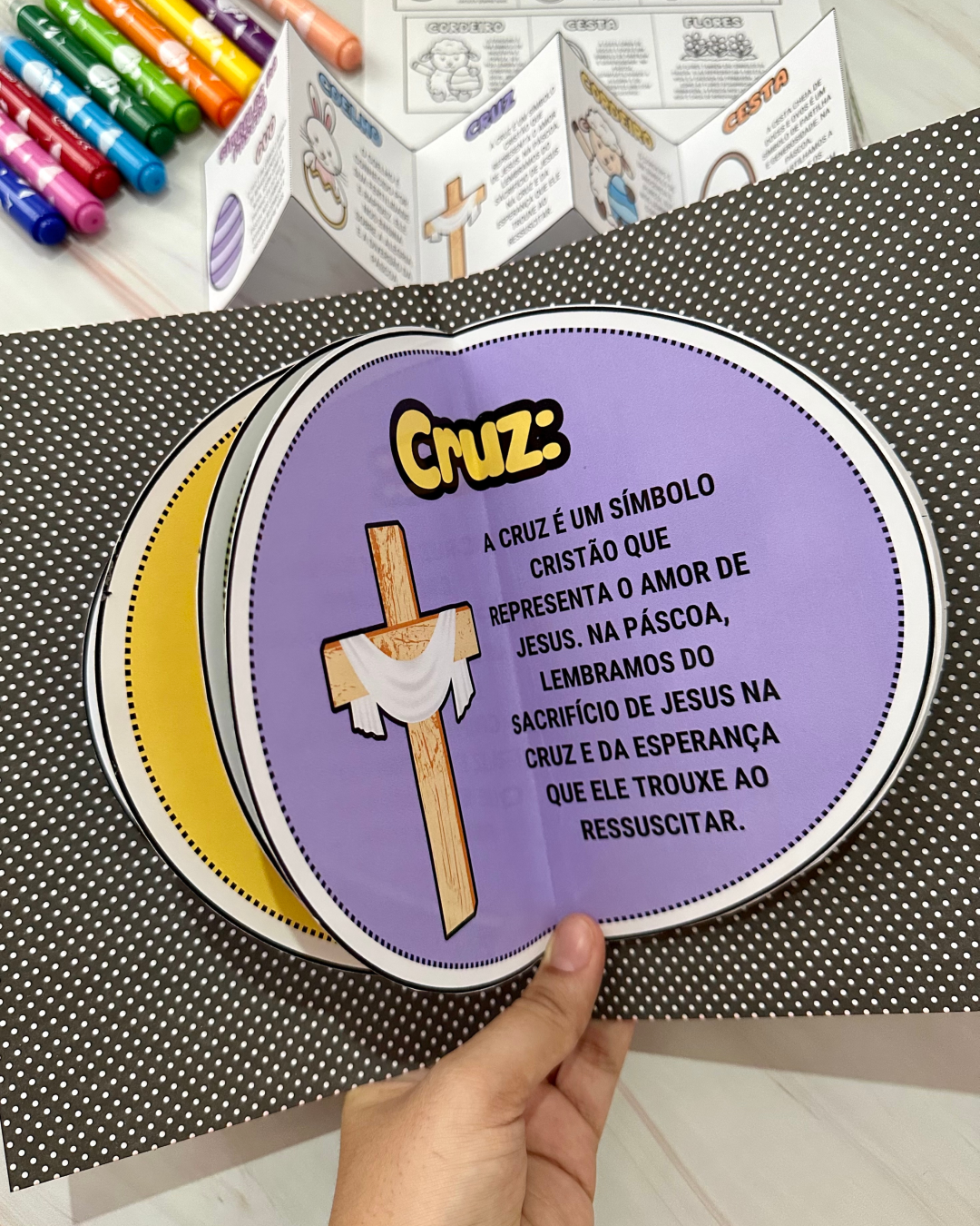 Kit de Atividades de Páscoa para Educação Infantil: Os Símbolos de Páscoa e Painel de Páscoa para colocar fotos! - Imagem 14