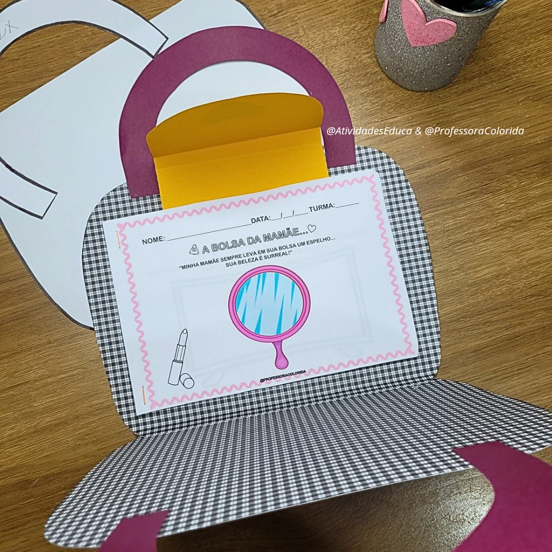 Bloquinho de atividade para o dia das mães Educação Infantil: A bolsa da mamãe + bônus!