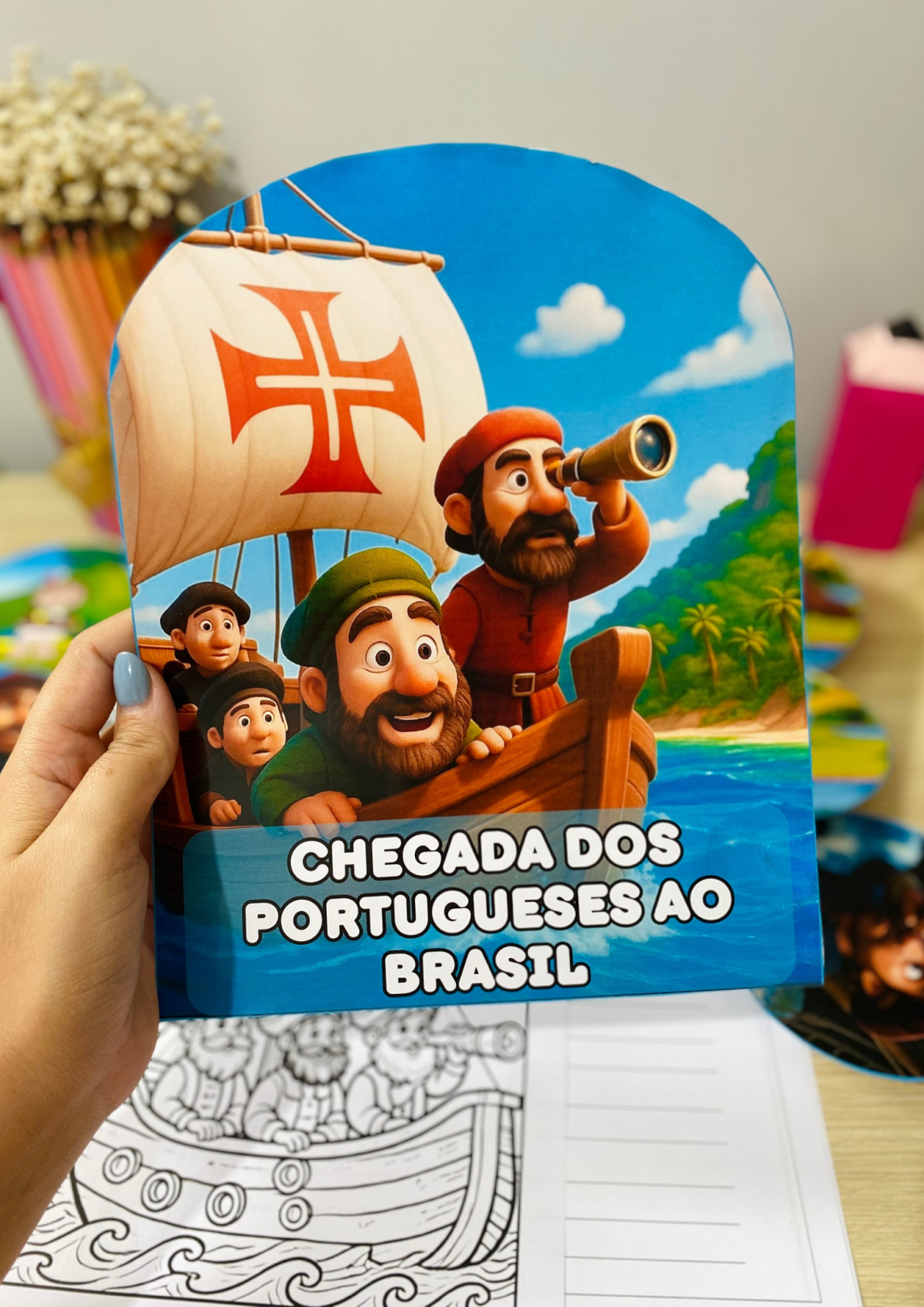 História sobre A Chegada dos Portugueses ao Brasil para Educação Infantil (HISTÓRIA NA LUVA) - Imagem 4