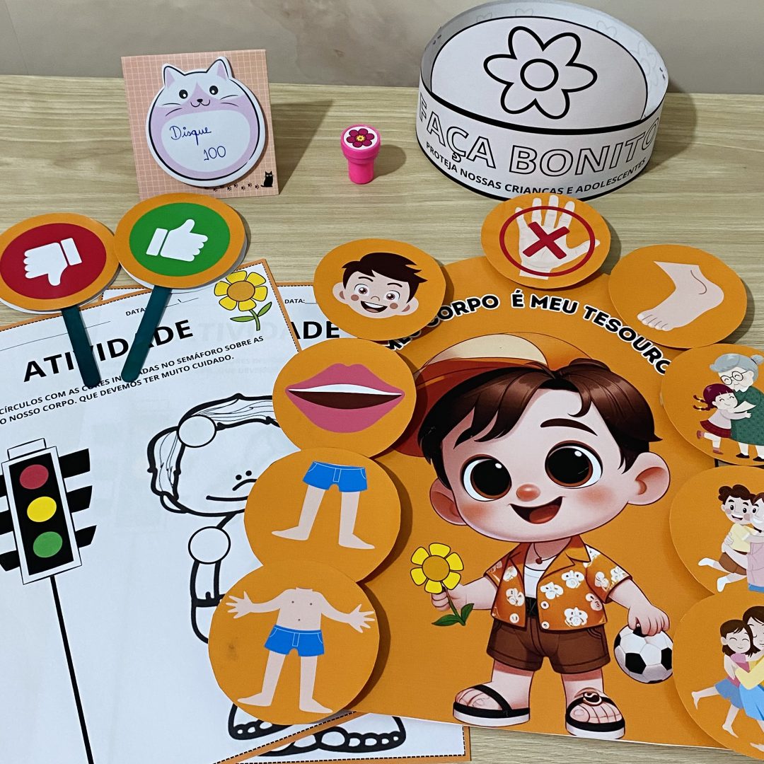 Atividades Maio Laranja para Educação Infantil - Luva Maio Laranja com Atividades para Imprimir