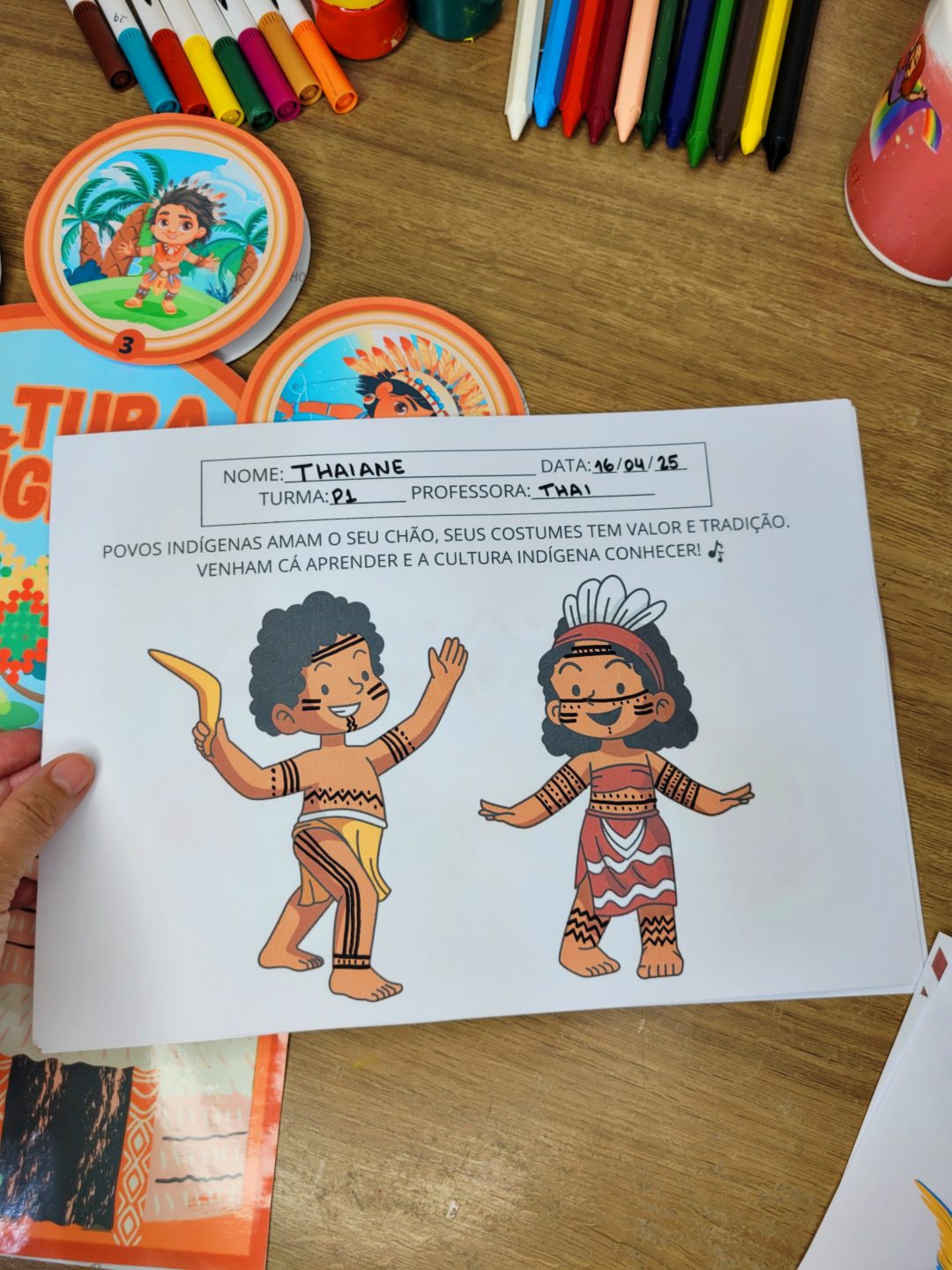 Luva Musical Povos Indígenas para Educação Infantil com ATIVIDADES para imprimir! - Imagem 7