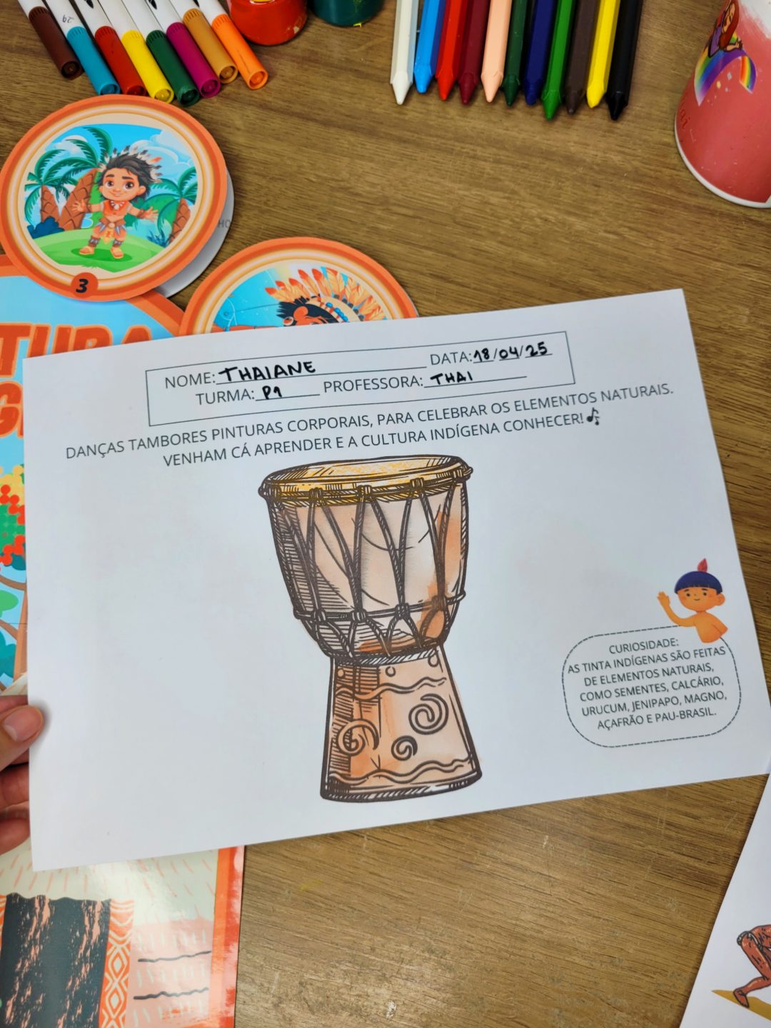 Luva Musical Povos Indígenas para Educação Infantil com ATIVIDADES para imprimir! - Imagem 10