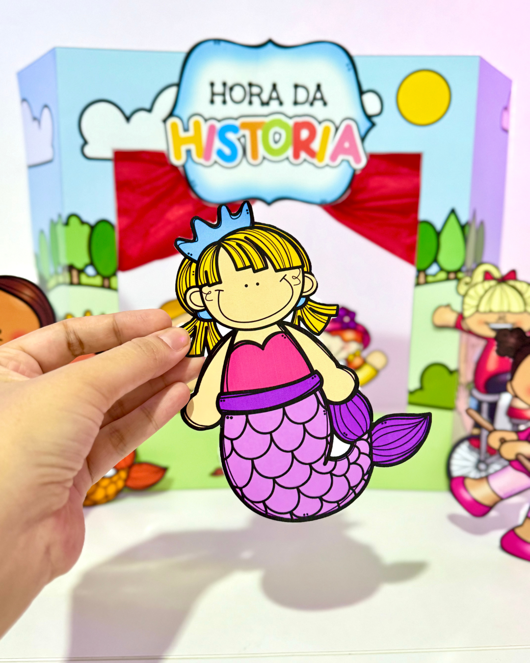 Kit Hora da História com Teatrinho de Palitoches!  – Encante suas contações com mais de 40 personagens - Imagem 5