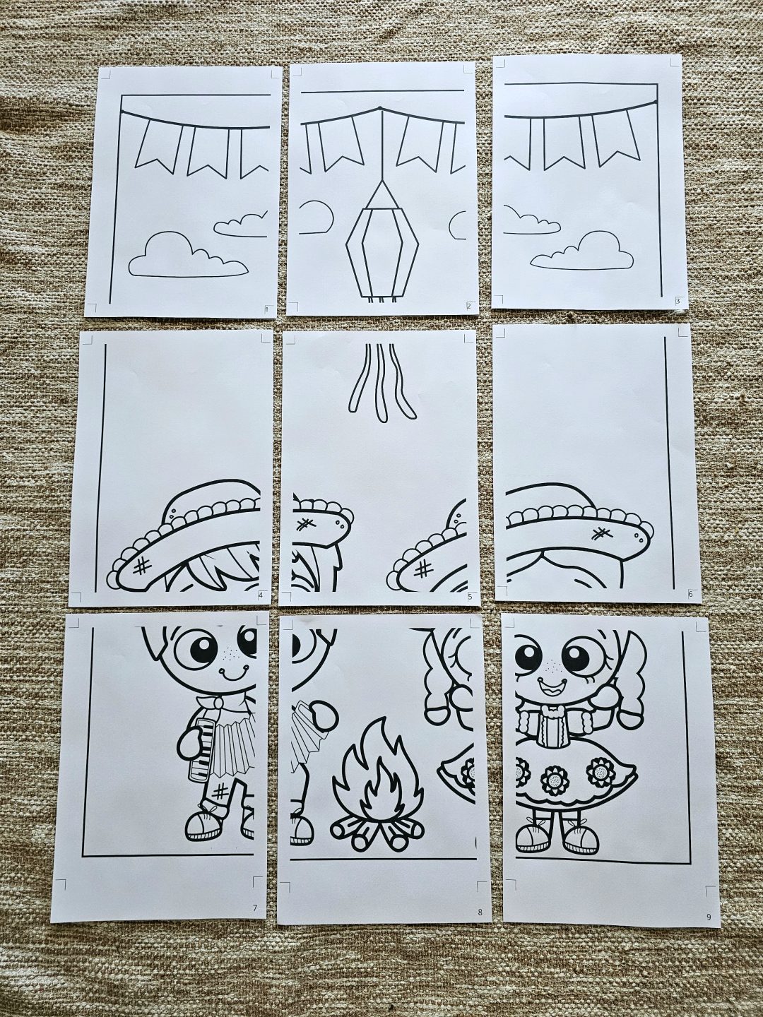 Kit Festa Junina: Enfeite de Porta + Atividades de Arte - Imagem 7