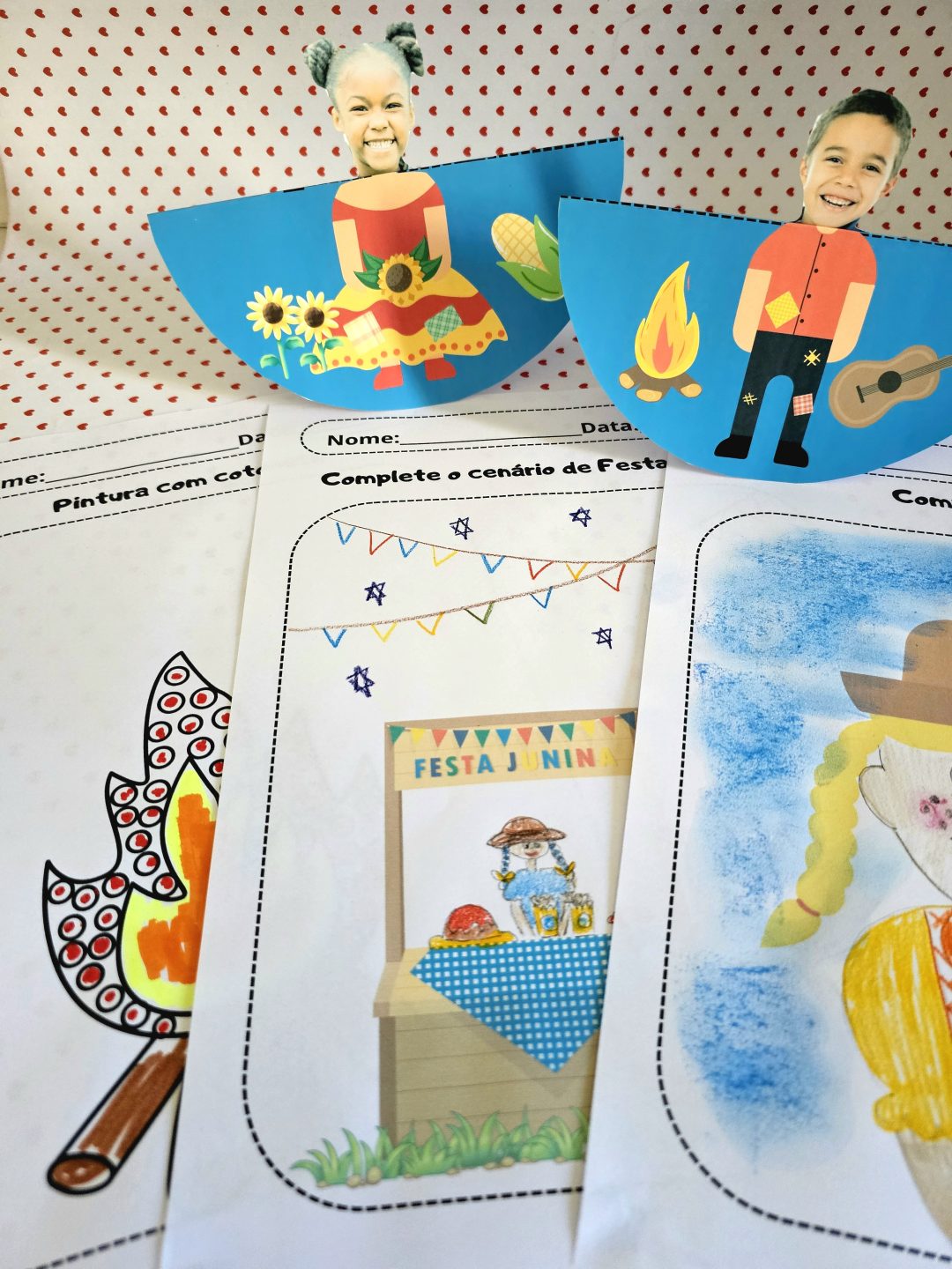 Kit Festa Junina: Enfeite de Porta + Atividades de Arte - Imagem 9