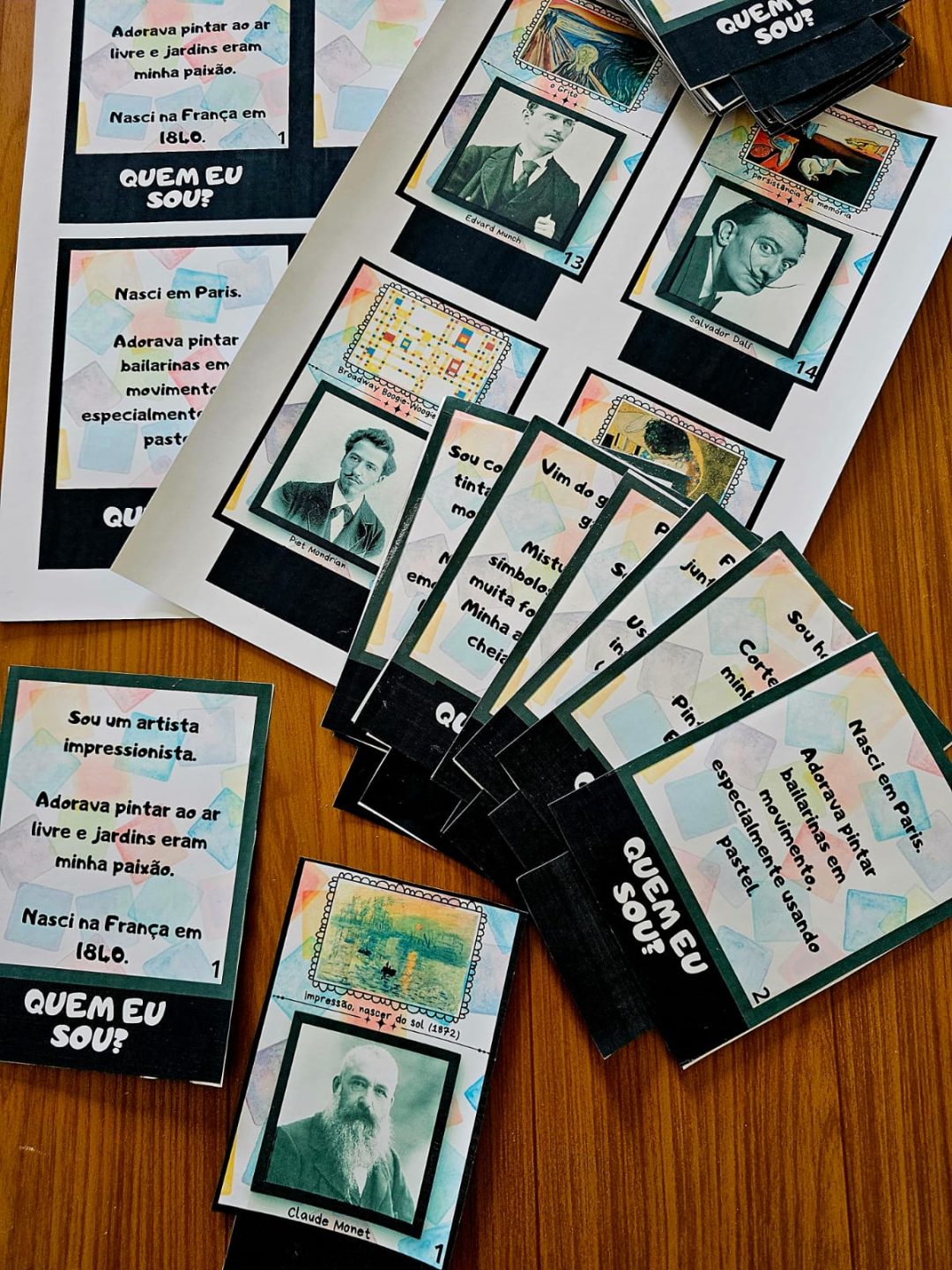 Cartas de Arte: Quem Eu Sou? Descubra os Grandes Mestres da Arte de forma divertida!