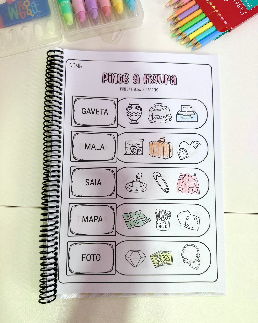 Apostila Pinte a Figura – Sílabas Simples - Imagem 3