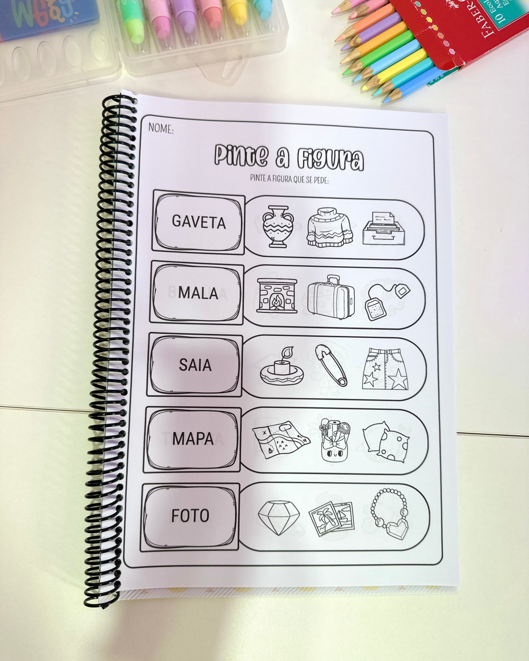 Apostila Pinte a Figura – Sílabas Simples - Imagem 6