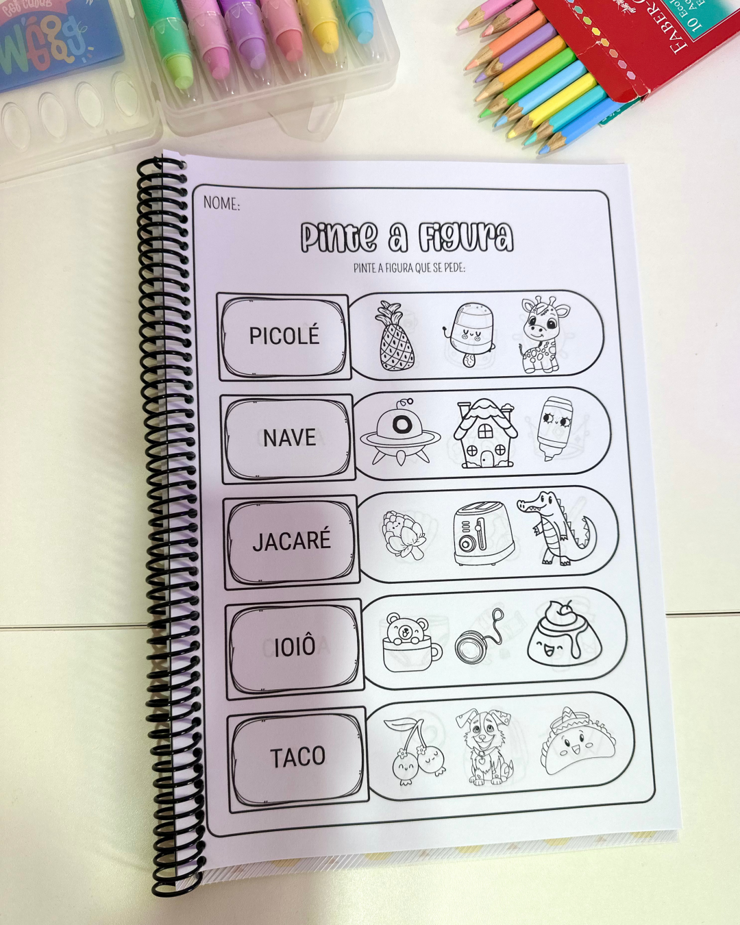 Apostila Pinte a Figura – Sílabas Simples - Imagem 8