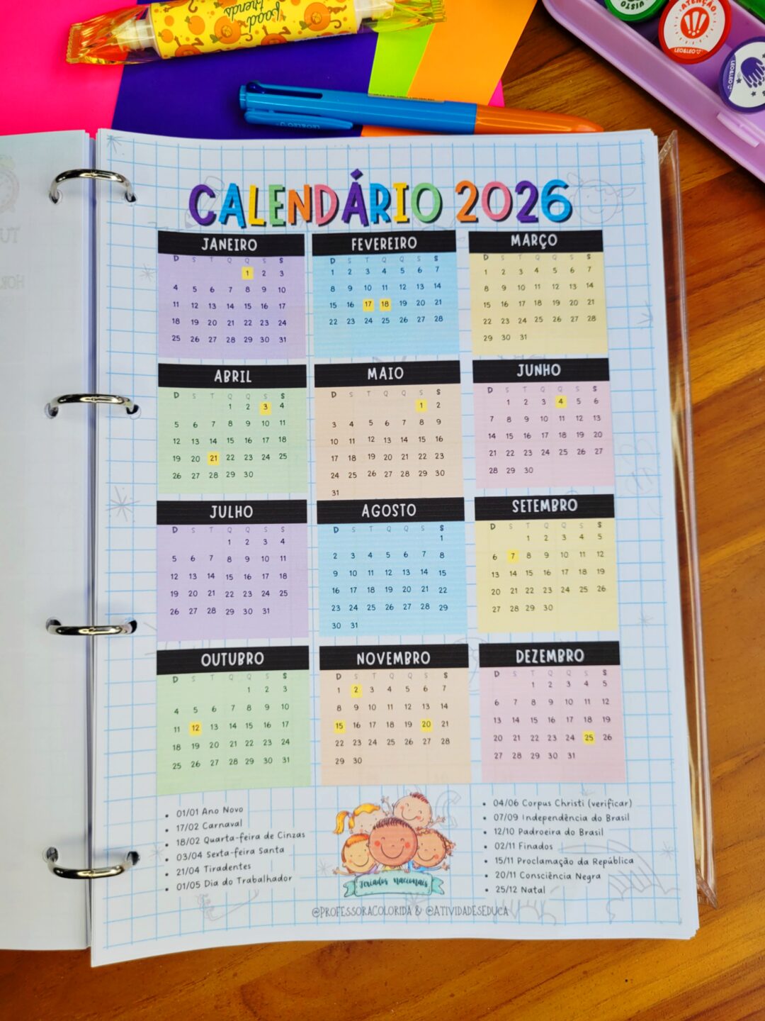 Planner com BNCC da Professora 2026 Educação Infantil - COLORIDINHO - Imagem 4