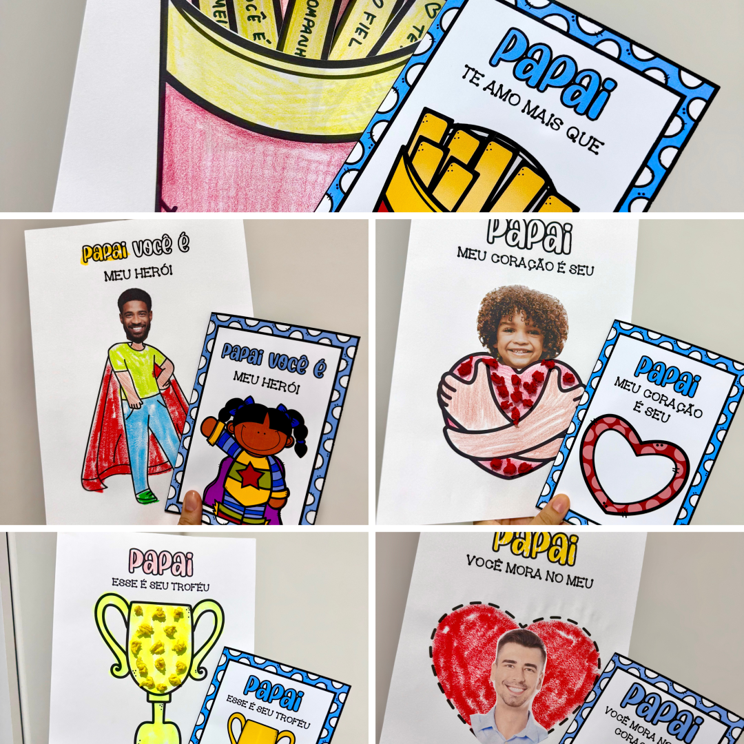 Atividades dia dos pais- Combo Especial Dia dos Pais – 5 Kits Temáticos!