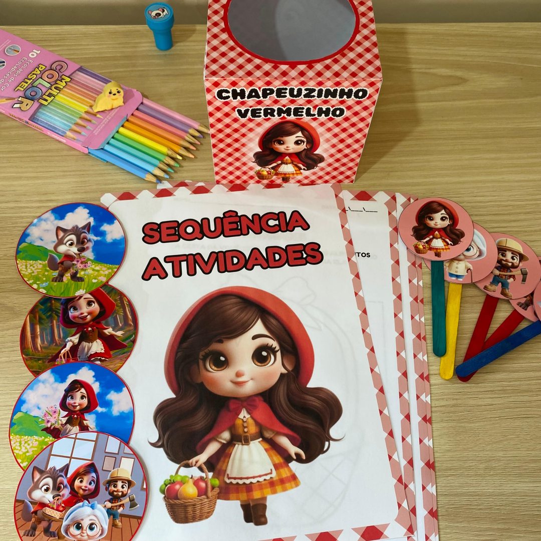 História Chapeuzinho Vermelho com recurso mais atividades para imprimir