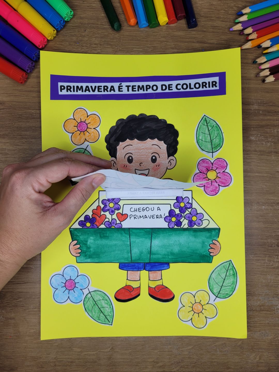 Atividade de primavera com foto para Educação Infantil - Cartões de primavera! - Imagem 9