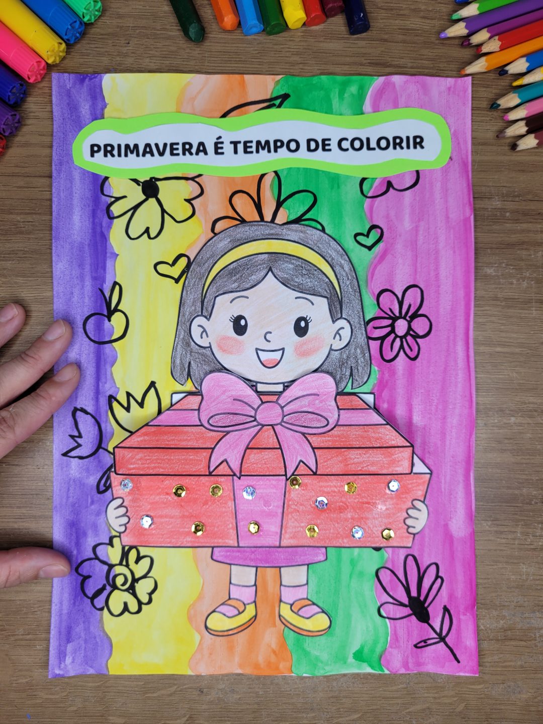 Atividade de primavera com foto para Educação Infantil - Cartões de primavera! - Imagem 12