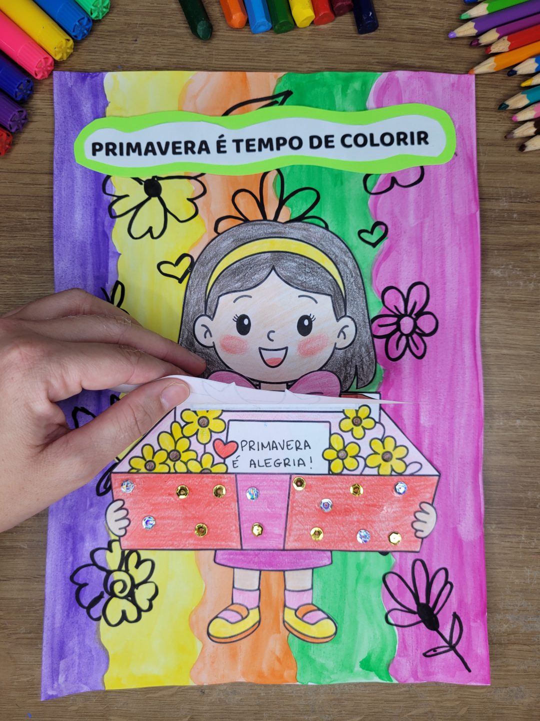 Atividade de primavera com foto para Educação Infantil - Cartões de primavera! - Imagem 13