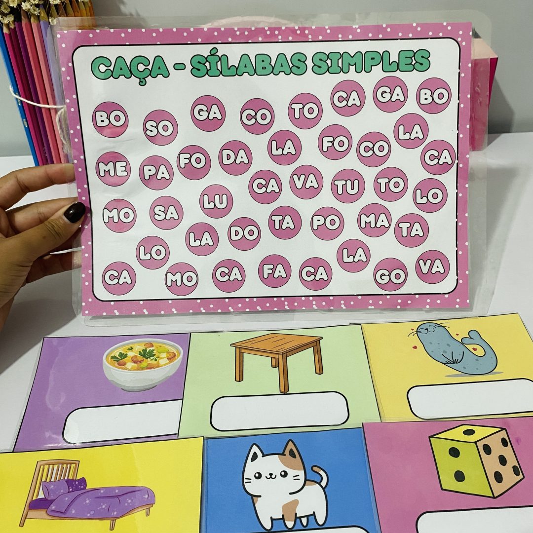 Caça Sílabas Simples – Atividade Lúdica para a Alfabetização