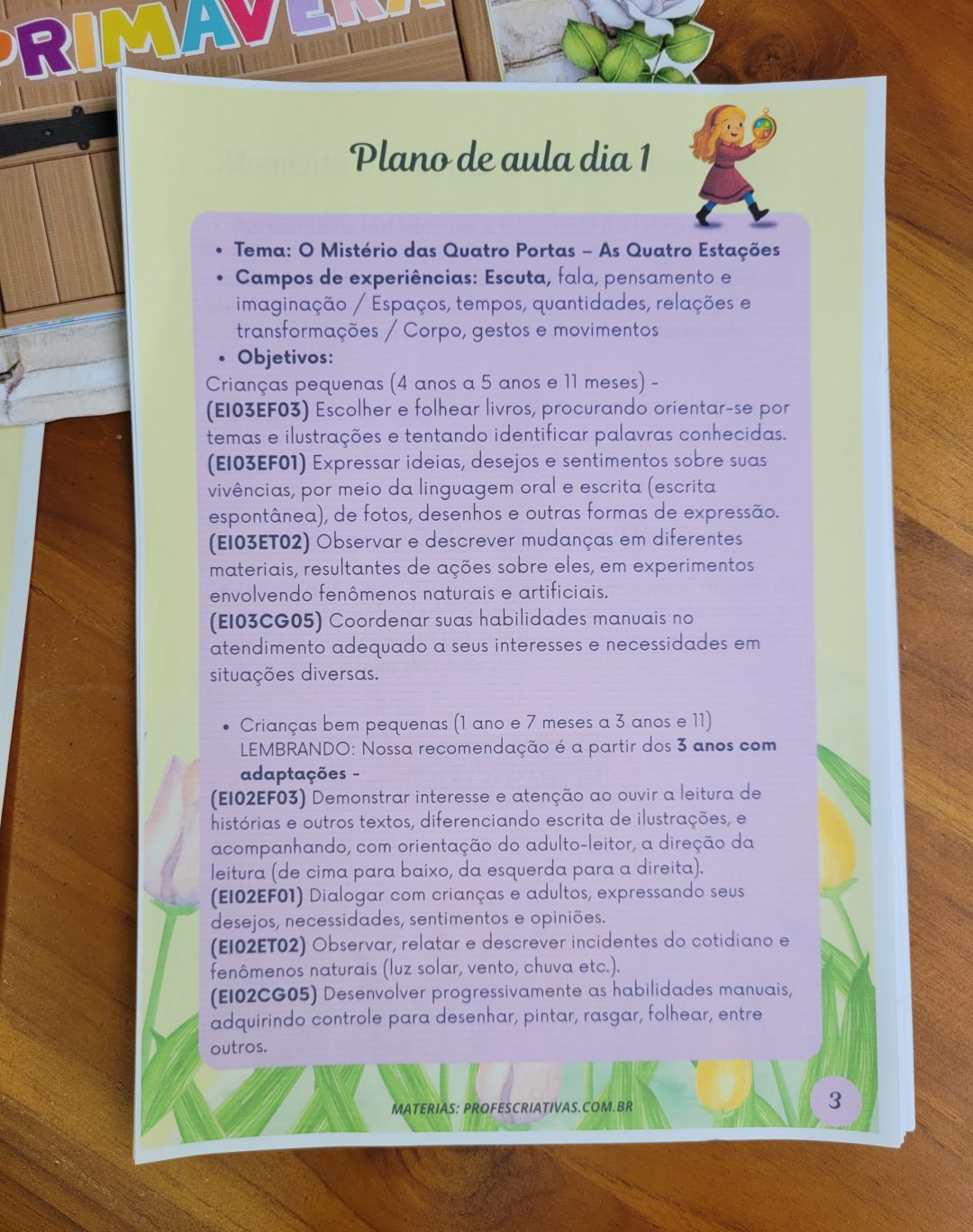 Planejamento de Primavera para Educação Infantil Alinhado à BNCC (para crianças de 3 a 5 anos) - Imagem 2