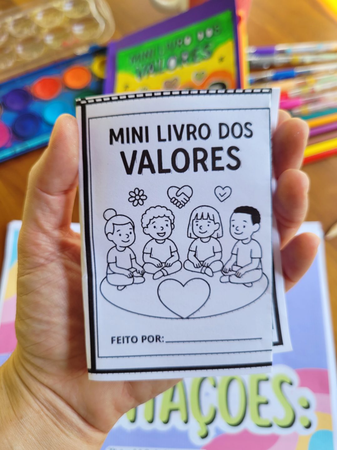 Atividade para trabalhar VALORES com Ensino Fundamental - Mini livro dos VALORES - Imagem 10