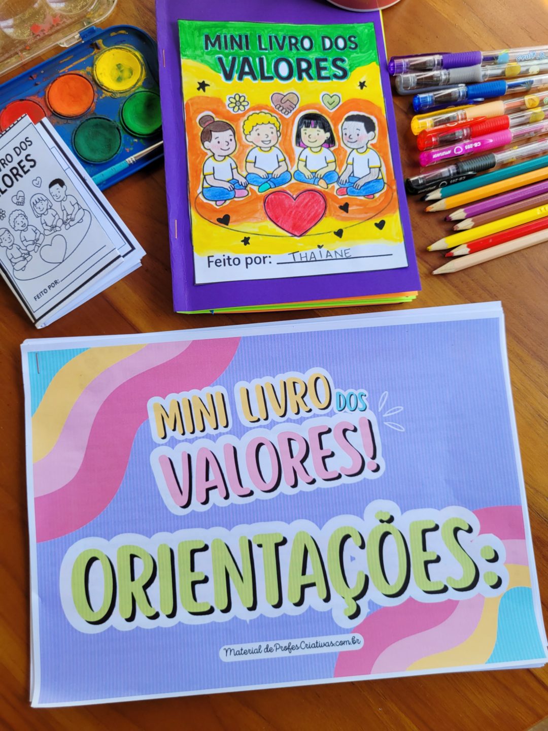 Atividade para trabalhar VALORES com Ensino Fundamental - Mini livro dos VALORES - Imagem 2