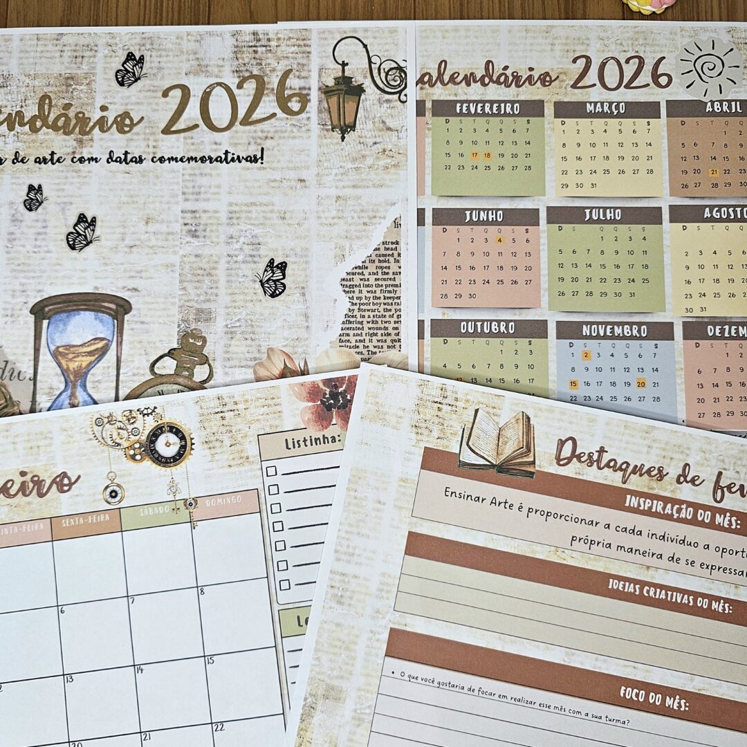 Calendário Criativo 2026 para Professores de Arte – Datas comemorativas que inspiram o ano inteiro