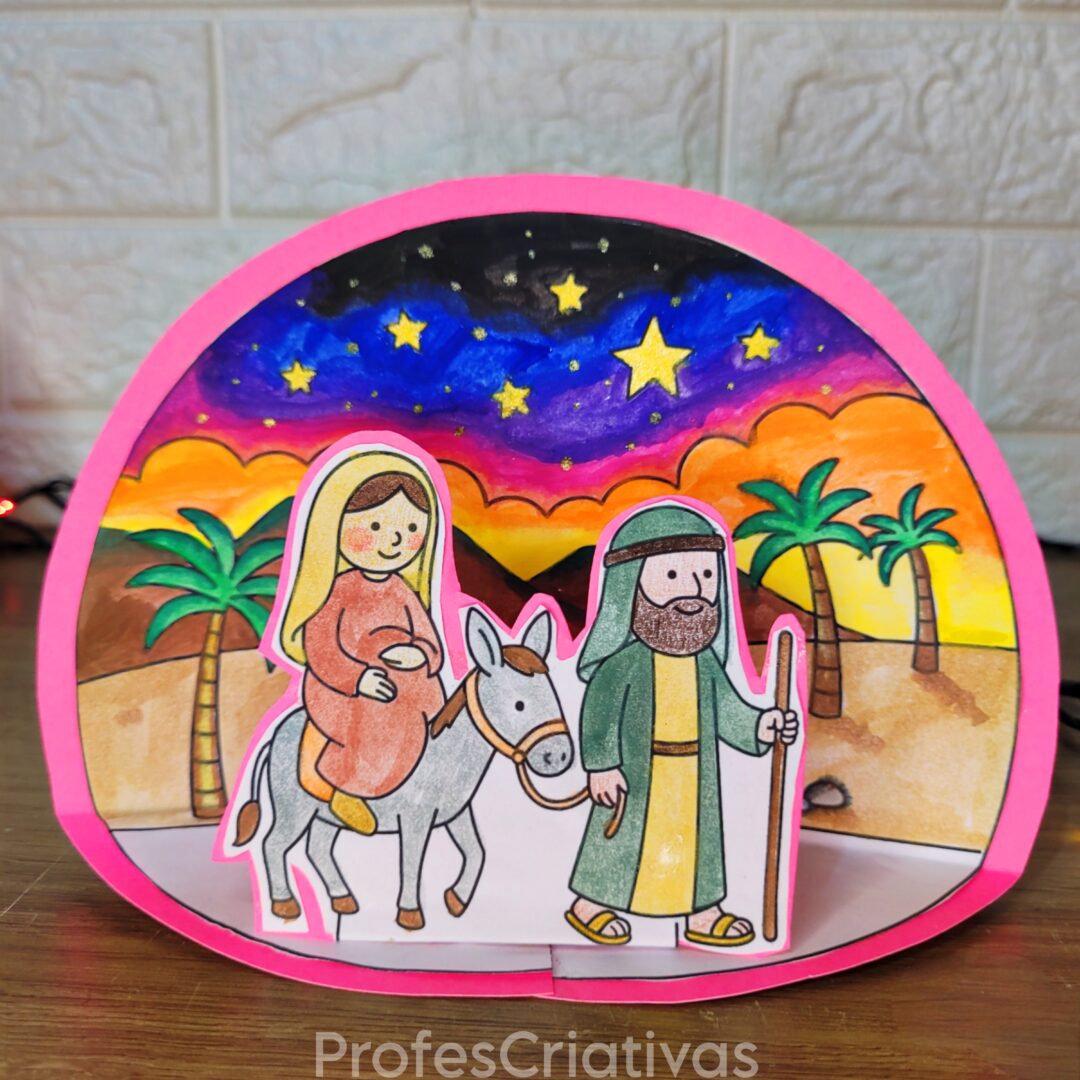 Atividade para colorir de Natal - O Verdadeiro Natal