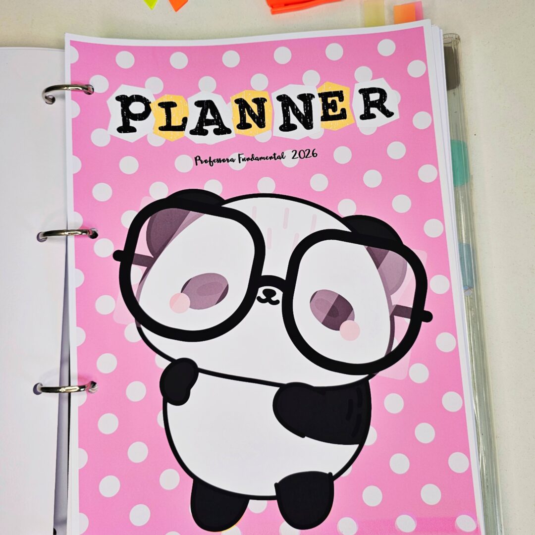Planner 2026 Pandas Fofos – Ensino Fundamental (Arquivo Digital para Impressão)