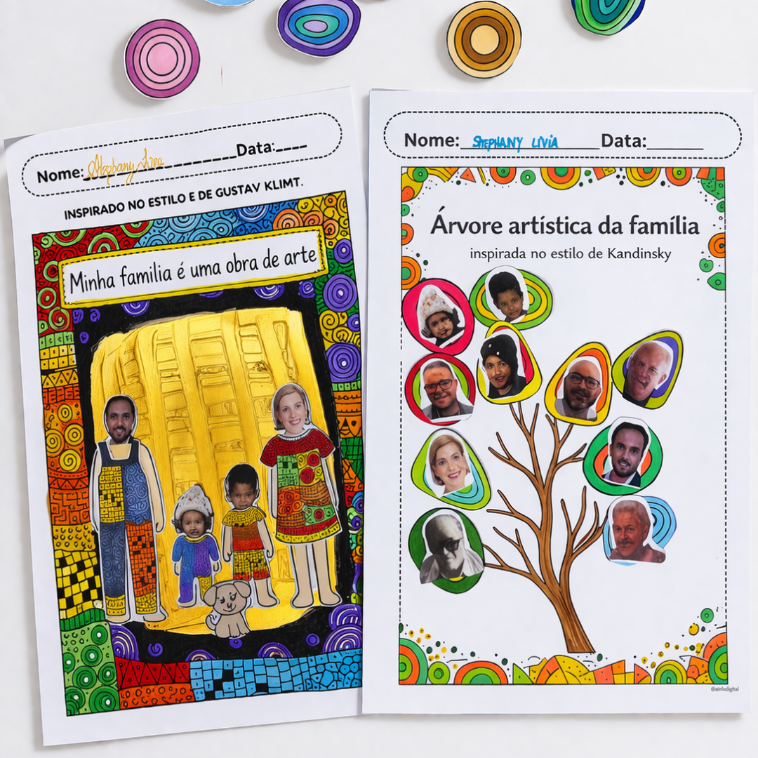 Dia da Família com Arte: atividades criativas inspiradas em Gustav Klimt e Wassily Kandinsky