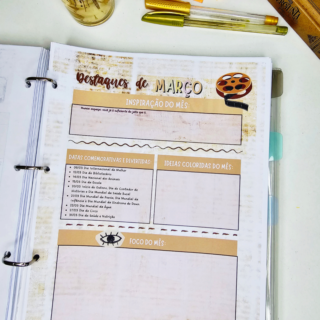 Planner da Professora Ensino Fundamental 2026 - Tons Neutros - Imagem 14
