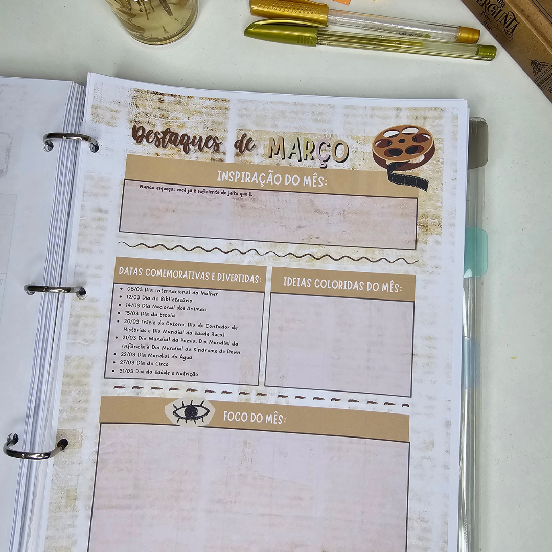 Planner da Professora Ensino Fundamental 2026 - Tons Neutros - Imagem 18