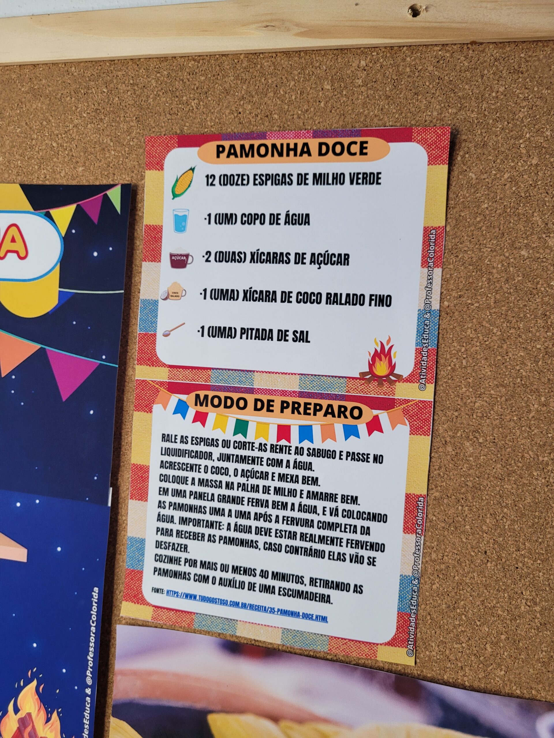 Atividade receitas típicas de Festa Junina para Educação Infantil - Imagem 2