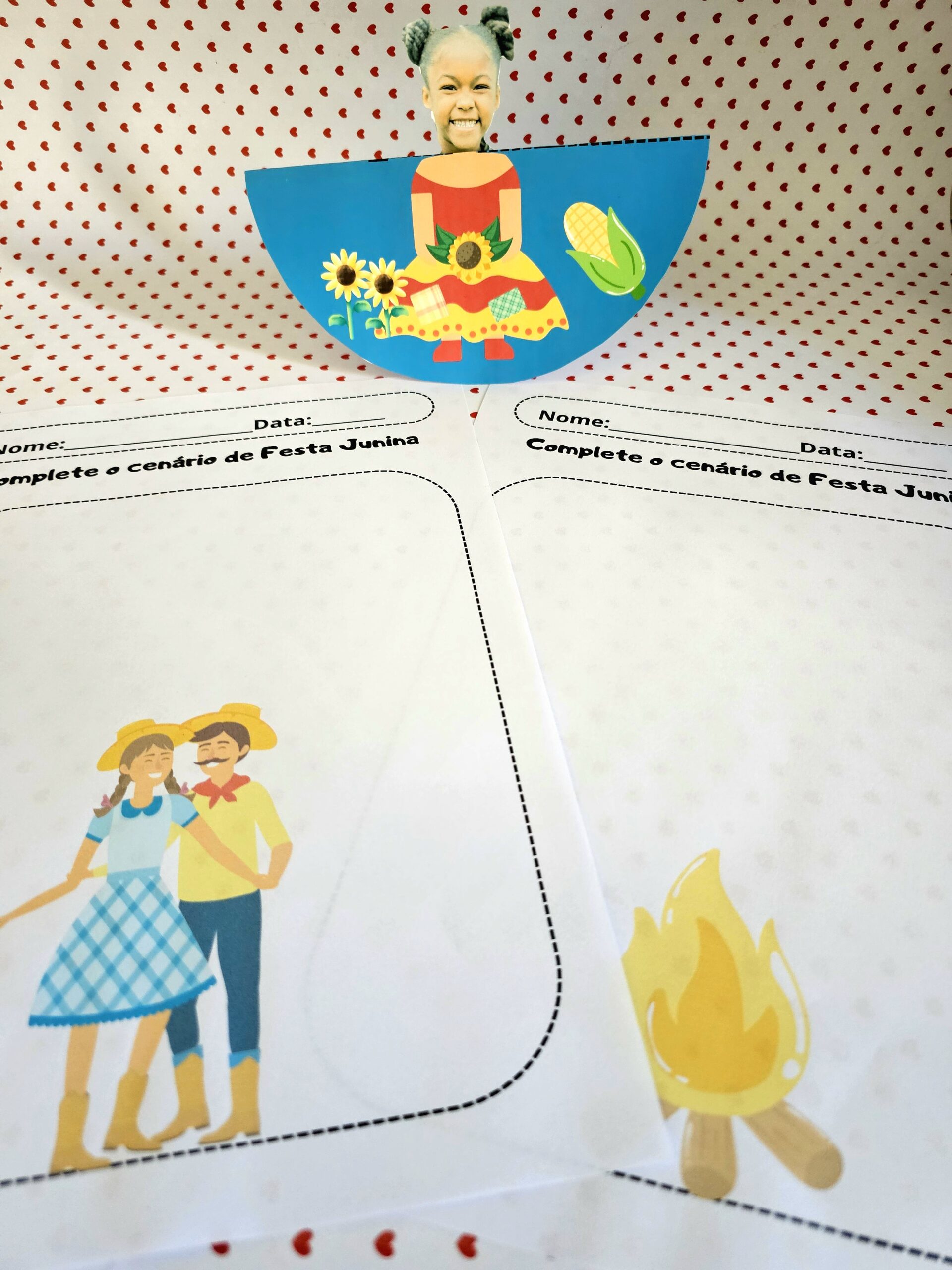 Kit Festa Junina: Enfeite de Porta + Atividades de Arte e cartaz! - Imagem 7