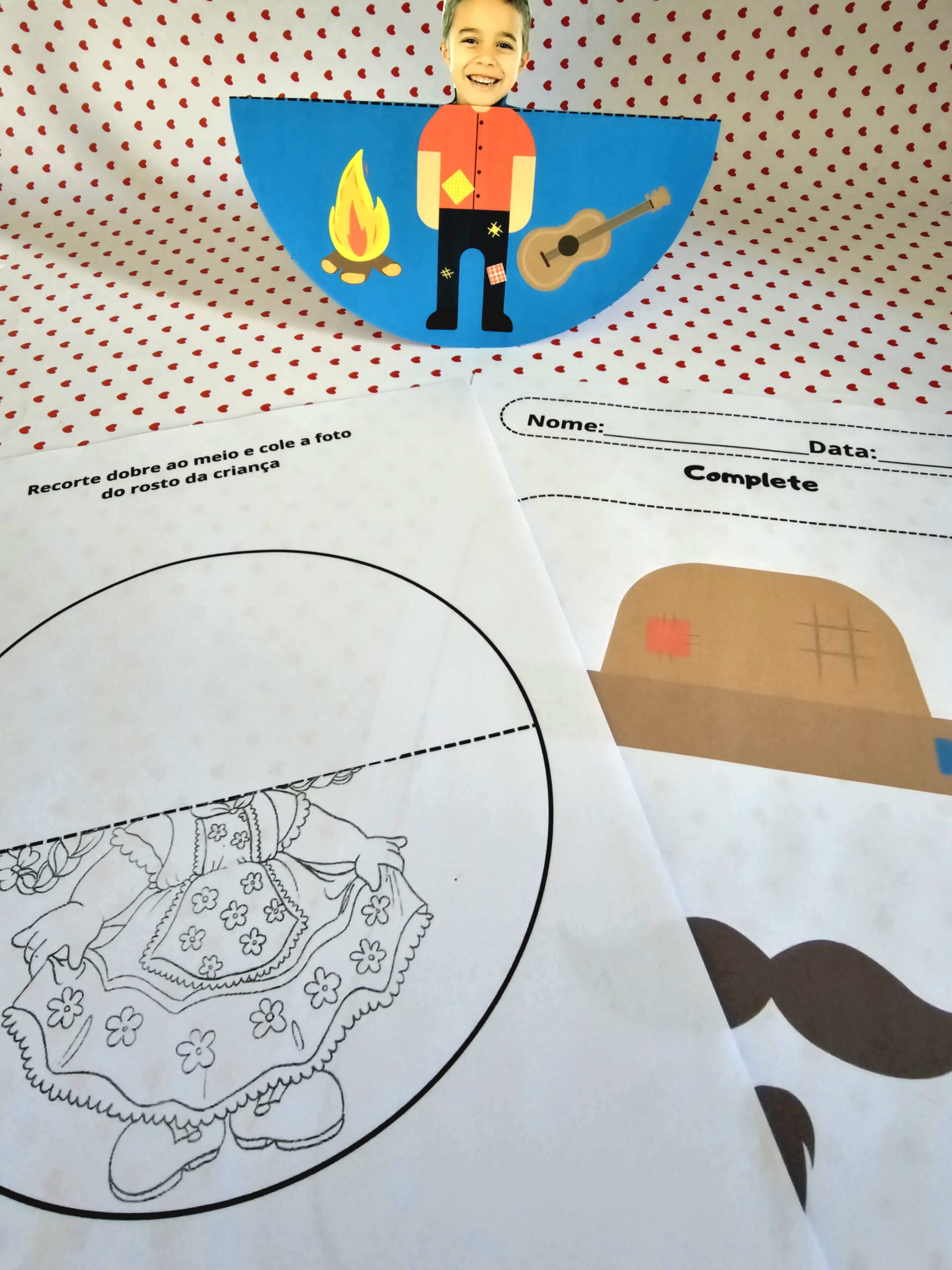 Kit Festa Junina: Enfeite de Porta + Atividades de Arte e cartaz! - Imagem 8