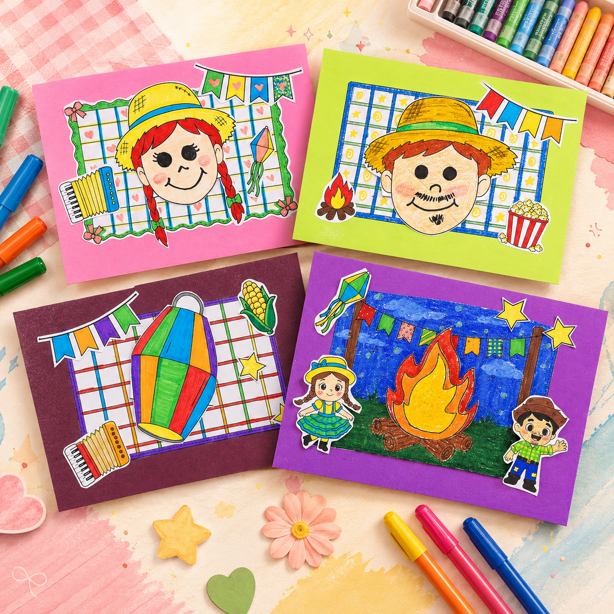 Atividade de Festa Junina - Cartões Juninos 3D! - Imagem 6