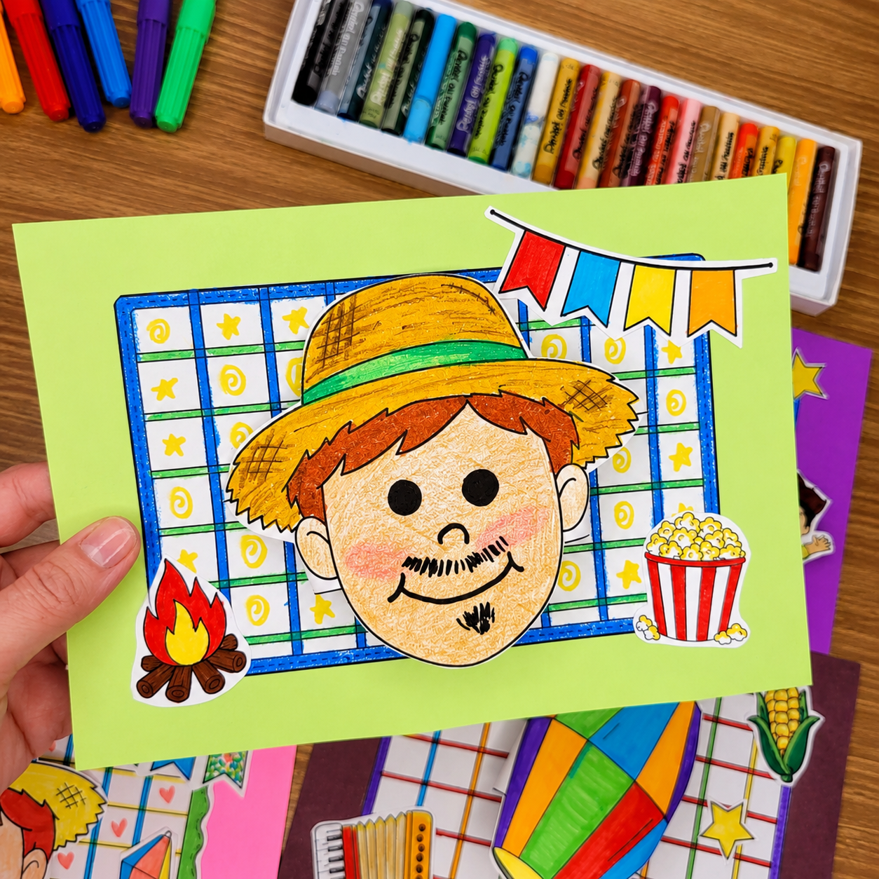 Atividade de Festa Junina - Cartões Juninos 3D! - Imagem 3